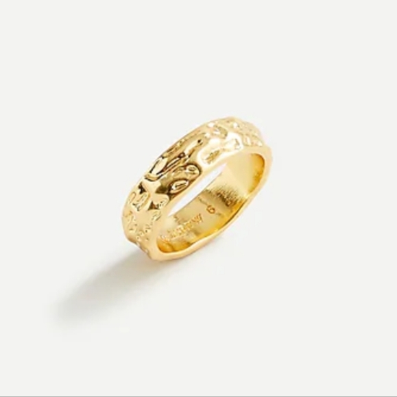 🆕 J. Crew Gold Engraved Texture Ring - Picture 2 of 4